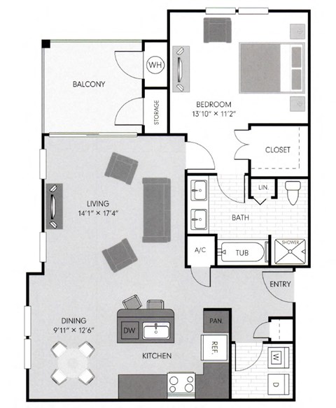 A3 Floor Plan at The Santal, Austin